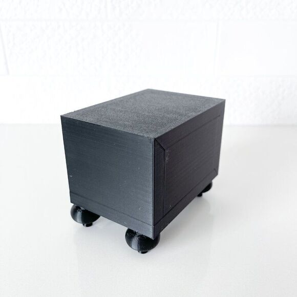 Miniature Barbie Nightstands (Set of 2) Black Dollhouse Furniture - Picture 5 of 6